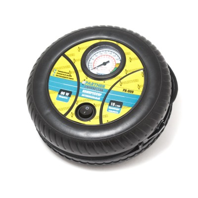 Автомобільний компресор PA-009 "PARTNER" (18л/хв, 8А) "колесо" 12V Partner PA-009