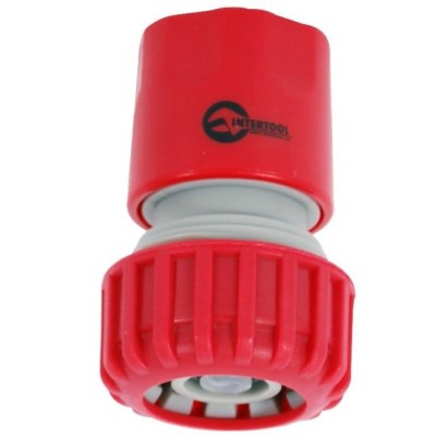 Конектор 1/2" з аквастопом для шлангу 3/4 Intertool GE-1020