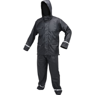 Костюм з капюшоном водонепроникний YATO,розм.XXXL,100%поліестр покритий PU,3 кишені,з вент.отворами YT-79715