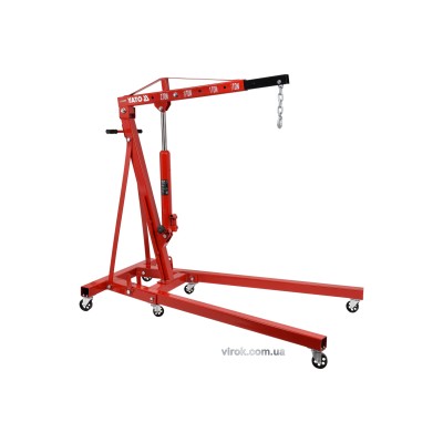 Кран подкатной гидравлический раскладной YATO 2 т 157 см 2.5-230 см YT-55557
