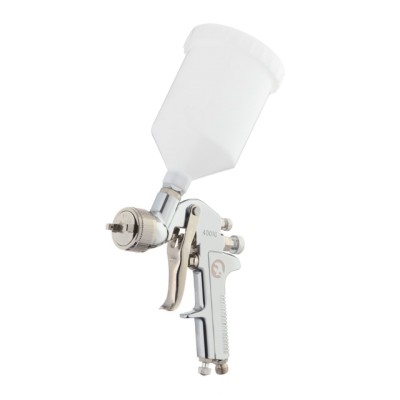 Краскопульт пневматичний HP, форсунка 1.4мм, верхній пластиковий бачок 600мл, 5бар Intertool PT-0112