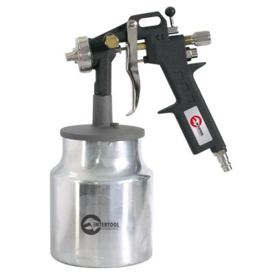Краскопульт пневматичний HP, форсунка 1.5мм, нижній металевий бачок 1000мл., 5бар Intertool PT-0211