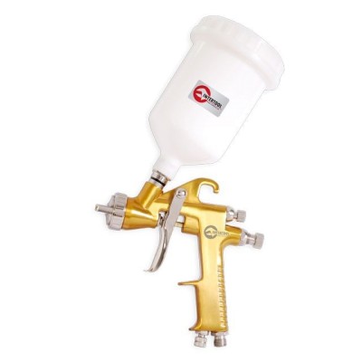 Краскопульт пневматичний HP, форсунка 1.5мм, верхній пластиковий бачок 600мл, 5бар Intertool PT-0113