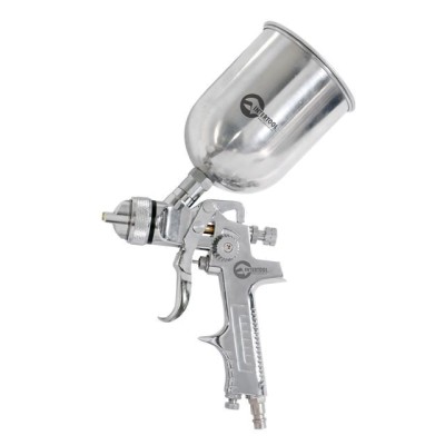 Краскопульт пневматичний HVLP, форсунка 1.4мм, верхній металевий бачок 600мл., 3бар Intertool PT-0109