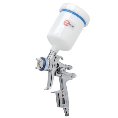 Пневматичний краскопульт HVLP II Digital професійний, форсунка 1.3мм, верхній пластиковий бачок 600 мл., 2бар Intertool PT-0105D