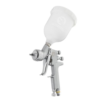 Краскопульт пневматичний LVMP професійний, форсунка 1.4мм, верхній пластиковий бачок 600мл., 2бар Intertool PT-0115