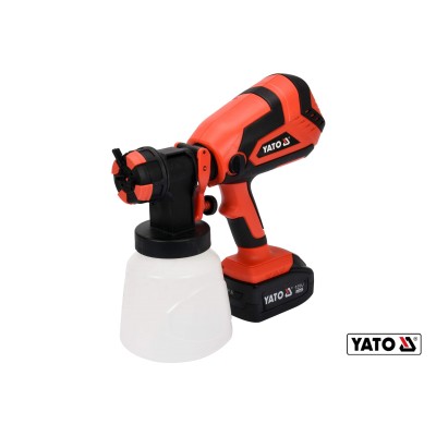 Фарборозпилювач акумуляторний YATO Li-Ion 18 В 4 Ач 1 л/хв бачок-1 л сопло ?2.2 мм YT-82765