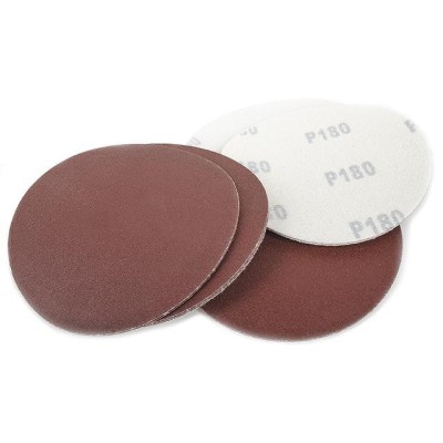 Круг наждачный самоклеющийся 125мм, бумага класс E, плотность 220 г/м2, К180, уп. 10ед Intertool BT-0564