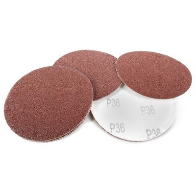 Круг наждачный самоклеющийся 125мм, бумага класс E, плотность 220 г/м2, К36, уп. 10ед Intertool BT-0552