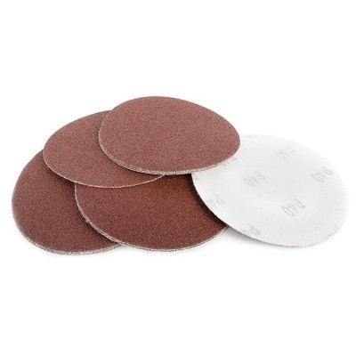 Круг наждачный самоклеющийся 125мм, бумага класс E, плотность 220 г/м2, К40, уп. 10ед Intertool BT-0554