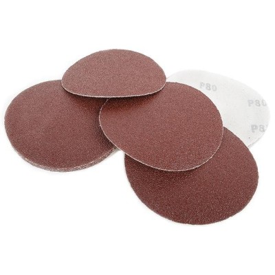 Круг наждачный самоклеющийся 125мм, бумага класс E, плотность 220 г/м2, К80, уп. 10ед Intertool BT-0558