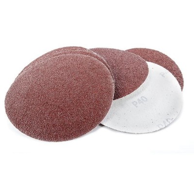 Круг наждачный самоклеющийся 125мм, бумага класс С, плотность 120 г/м2, К40, уп. 10ед Intertool BT-0504