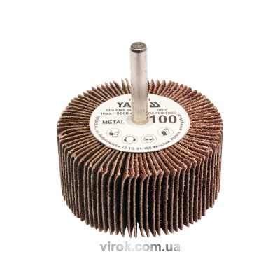 Круг шлифовальный лепестковый для дрели YATO 60 х 30 х 6 мм К40 YT-83361