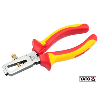 Кусачки диэлектрические торцевые для снятия изоляции проводов YATO 160 мм YT-21160