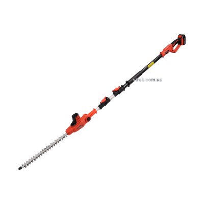 Кусторез аккумуляторный телескопический YATO Li-Ion 18 В 2 Агод полотно 42 см ручка 1.8-2.8 м + зарядное устройство YT-82834