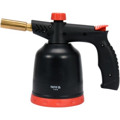 Лампа паяльна газова з п'єзозапалом YATO, 1.7 кВт, 123 г/год, 360° тип з`єднання EURO EN417 YT-36720