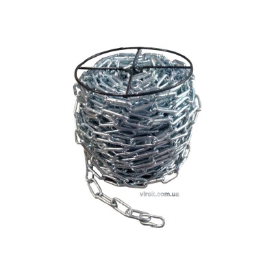 Ланцюг з короткою ланкою оцинкований ТМ "VIROK" DIN 5685A; ?= 8 мм, 25 кг, l= 20 м ± 1,0% (TR) 86V408