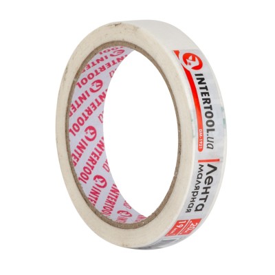 Стрічка малярська 19мм, 20м, біла Intertool DM-1921