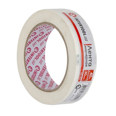 Стрічка малярська 30мм, 40м, біла Intertool DM-3041