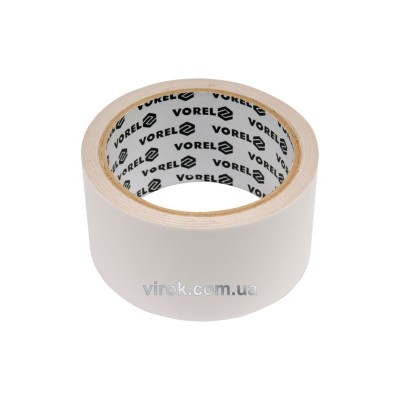 Стрічка самоклеюча двостороння VOREL поліпропіленова 50 мм x 5 м 75245