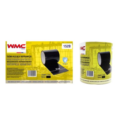 Лента водонепроницаемая ремонтная ПВХ 10смх1.52м (черная) WMC TOOLS 152B Лента водонепроницаемая ремонтная ПВХ 10смх1.52м (черная) WMC TOOLS 152B