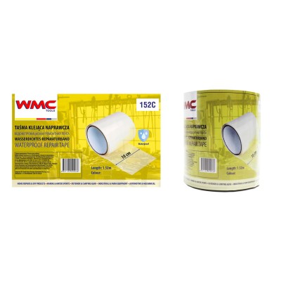 Лента водонепроницаемая ремонтная ПВХ 10смх1.52м (прозрачная) WMC TOOLS 152C Лента водонепроницаемая ремонтная ПВХ 10смх1.52м (прозрачная) WMC TOOLS 152C