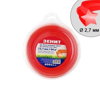 Лісочка для садових тримерів "Зірка" 2,7 мм × 94 м 40127094 Лісочка для садових тримерів "Зірка" 2,7 мм × 94 м 40127094