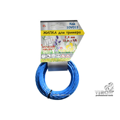 Леска для триммера "Витой КВАДРАТ" TM VIROK 2.7 мм x 15 м 10V014