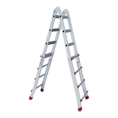 Сходи алюмінієві універсальні розкладні телескопічні 4*4 ступ Intertool LT-2044