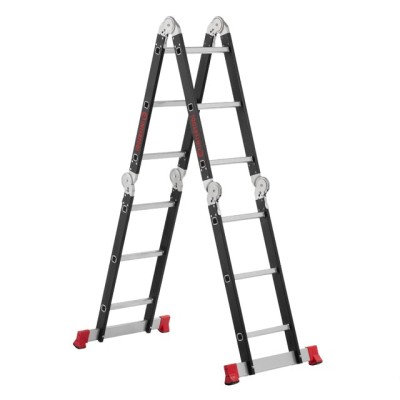 Сходи мультифункціональні трансформер 4х3 ступені, сталевий профіль, 3380мм, 150 кг Intertool LT-0023