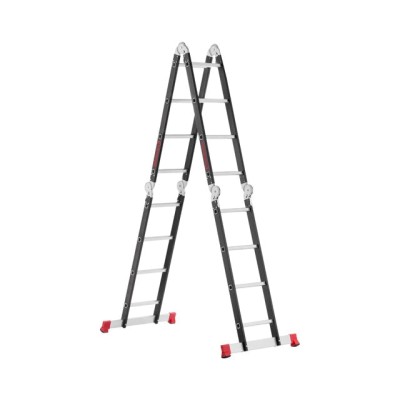 Сходи мультифункціональні трансформер 4х4ступені, сталевий профіль, 4450мм, 150 кг Intertool LT-0024