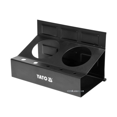 Магнитная полка YATO с 2 большыми и 5 малыми отверстиями 215 x 120 x 130 мм YT-08681
