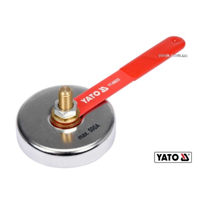 Магнитный сварочный зажим массы YATO 85 мм 7 кг для тока 500 А YT-08625