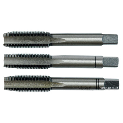 Метчик VOREL М18 х 2.5 мм 95 мм 3 шт 24450