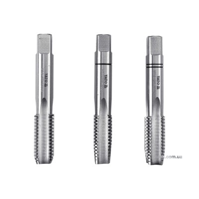 Метчик YATO М10 х 1.5 мм HSS М2 70 мм 3 шт YT-2937