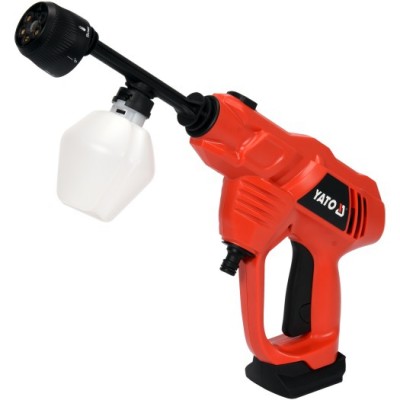 Мийка високого тиску акумуляторна Li-Ion 18В, YATO: P= 2.3 МПа, шланг-6 м, функція всмоктування води YT-85930