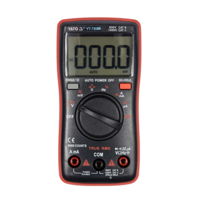 Мультиметр TRUE RMS електричних параметрів YATO з LCD-цифровим діапазоном 9999 YT-73089