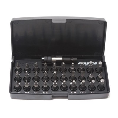 Набор бит с битодержателем 31 предмет 1/4"(PH 0-PH3, PZ1-PZ3, SL4-6.5,H3-6, T5-40-25мм) Forsage F-23113 Набор бит с битодержателем 31 предмет 1/4"(PH 0-PH3, PZ1-PZ3, SL4-6.5,H3-6, T5-40-25мм) Forsage F-23113