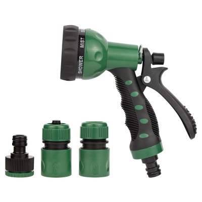 Набір для поливу: пістолет розпилювач 7-ми режимний 2 конектора+адаптер ABS+TPR GRAD 5012505