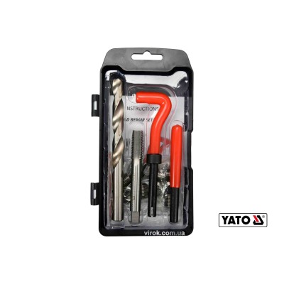 Набор для ремонта резьбы YATO М12 x 1.75 мм HSS 4241/4341 30 шт YT-17635