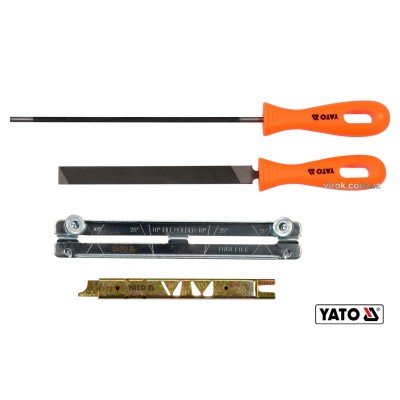 Набор для заточки цепей с напильником YATO ?4 мм 4 шт YT-85040