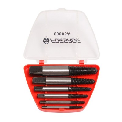 Набір екстракторів різьблення, 6 предметів (М3-М25; Ø:3-6мм, 6-8мм, 8-11мм, 11-14мм, 14-18мм, 18-22мм; "дрібний крок"), у пластиковому футлярі Forsage F-63005A