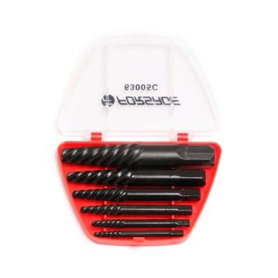 Набір екстракторів різьблення, 6 предметів (М3-М25; Ø:3-6мм, 6-8мм, 8-11мм, 11-14мм, 14-18мм, 18-22мм;), у пластиковому футлярі Forsage F-63005C