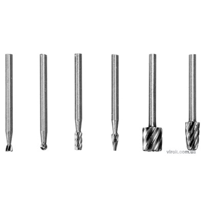 Набор фрез по металлу для минишлифмашины STHOR HSS 3.2 мм 6 шт 25405 Набор фрез по металлу для минишлифмашины STHOR HSS 3.2 мм 6 шт 25405