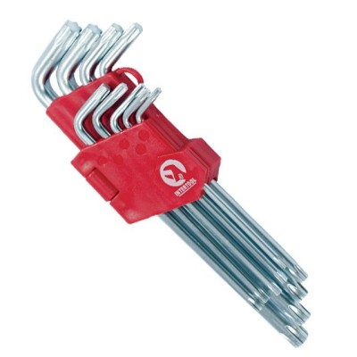 Набір Г-подібних ключів TORX 9шт, Т10-Т50, Cr-V Intertool HT-0608