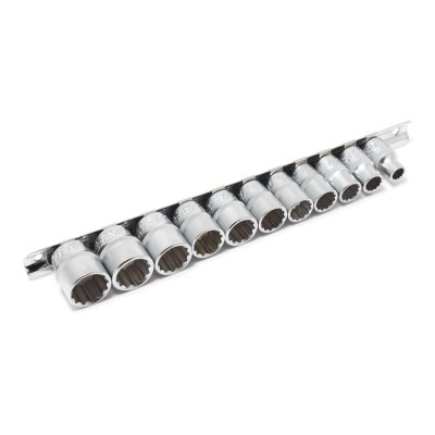 Набор головок 11 предметов 3/8" (12гр.)(8,10-19мм) на планке Forsage F-3111-9 Набор головок 11 предметов 3/8" (12гр.)(8,10-19мм) на планке Forsage F-3111-9
