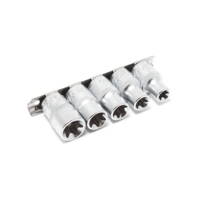 Набір головок Е-профіль 5 предметів 1/2" (E12, E14, E16, E18, E20), на планці Forsage F-4053