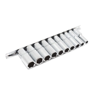 Набор головок глубоких 10 предметов 3/8" (6гр.)(8,10,12-19мм.) на планке Forsage F-3102-5 Набор головок глубоких 10 предметов 3/8" (6гр.)(8,10,12-19мм.) на планке Forsage F-3102-5