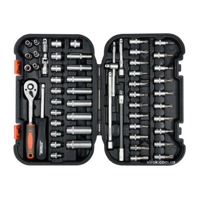 Набор головок торцевых STHOR 1/4" 56 предметов 58643