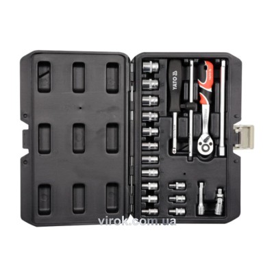 Набор головок торцевых YATO 1/4'' М3.5-14 мм 20 предметов YT-14491